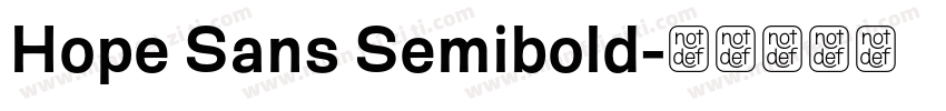 Hope Sans Semibold字体转换